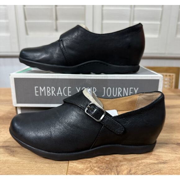 Dansko Marisa Oxford Flats Black Nubuck Leather Size 6.5/7 US 37 EU Arch Support - Picture 3 of 15